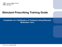 Stimulant Prescribing Training guide - Public Health