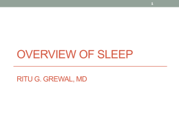 Overview of Sleep