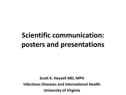 Scientific communication: posters and presentations
