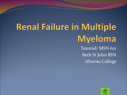 Renal Failure in Multiple Myeloma