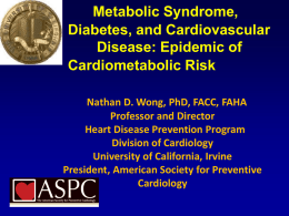 Diabetes Mellitus - Heart Disease Prevention Program