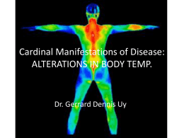 Cardinal Manifestations of Disease: ALTERATIONS