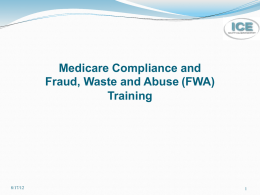 ICE Compliance FWA Training Presentation