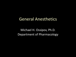 General Anesthetics Presentation