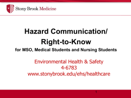 Hazard Communication/Right to Know