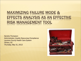 Maximizing Failure Mode & Effects Analysis