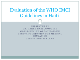 WHO IMCI Guidelines