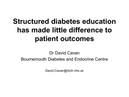 Structured diabetes education has made little difference to patient