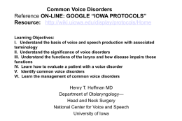 Common Voice Disorders