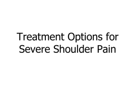 Treatment Options for Shoulder Pain