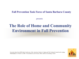 The Role of Home and Community Environment in Fall Prevention