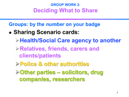 GROUP WORK 2 - National Information Governance Board for