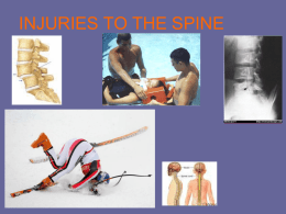 Injuries to the Spine - Lewiston School District