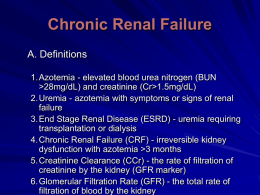 Chronic Renal Failure - UNT Health Science Center