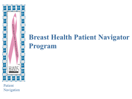 Breast Health Patient Navigation Program