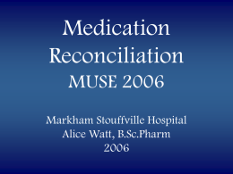 Meditech and MedRec - Markham Stouffville Hospital