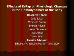Effects of EzPap on Physiologic Changes in the