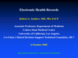 Electronic Medical Records - Home Page of Robert A