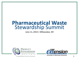 Pharmaceutical Waste Stewardship Summit