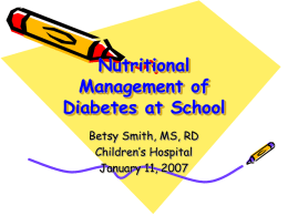 Effective Diabetes Management at School
