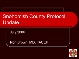 Snohomish County Protocol Update