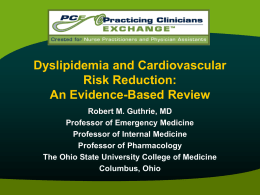 Managing Dyslipidemia - Practicing Clinicians Exchange
