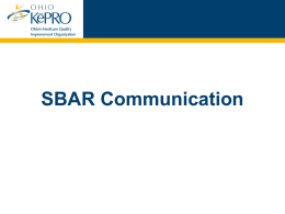 SBAR Communication - Student Nurse Journey