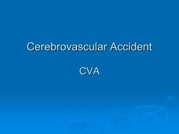 Cerebrovascular Accident - This area is password protected
