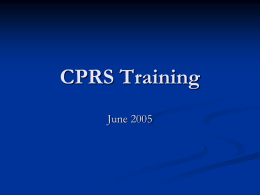 CPRS Training - Clark College