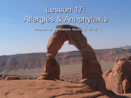 Lesson 17: Allergies and Anaphylaxis
