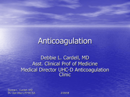 Anticoagulation - University Health System