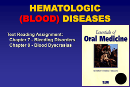 HEMATOLOGIC (BLOOD) DISEASES