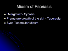 Miasm of Psoriasis - Dr. Samir A. Chaukkar M.D.(Hom)