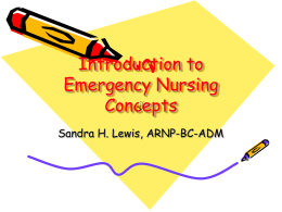 Introduction to Emergency Nursing Concepts