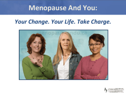 Presentation - Menopause Public Forum