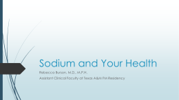 Sodium and your health