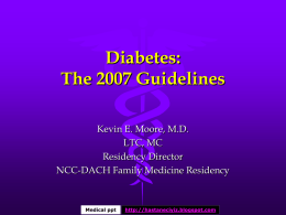 Diabetes: The 1999 Guidelines