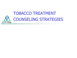TOBACCO CONTROL STRATEGIES for PHARMACISTS