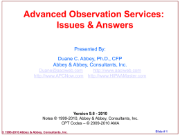 Observation Services - Texas Hospital Association