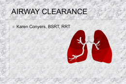 Airway Clearance Techniques in Cystic Fibrosis