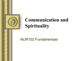 Communication and Spirituality - Home