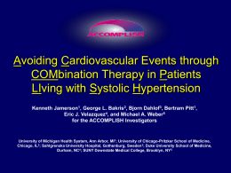 Avoiding Cardiovascular Events through COMbination Therapy