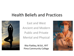 Health Beliefs and Practices - East