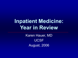 Inpatient Medicine: Year in Review