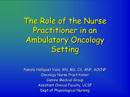 The Role of the Nurse Practitioner in an Ambulatory