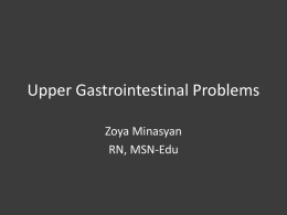 Upper Gastrointestional Problems