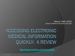 Finding Reliable Online Medical Information