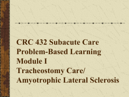 CRC 432 Subacute Care Problem