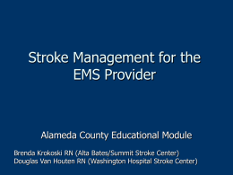 Stroke Management for the EMS Provider