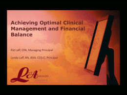 Achieving Optimal Clinical Management and